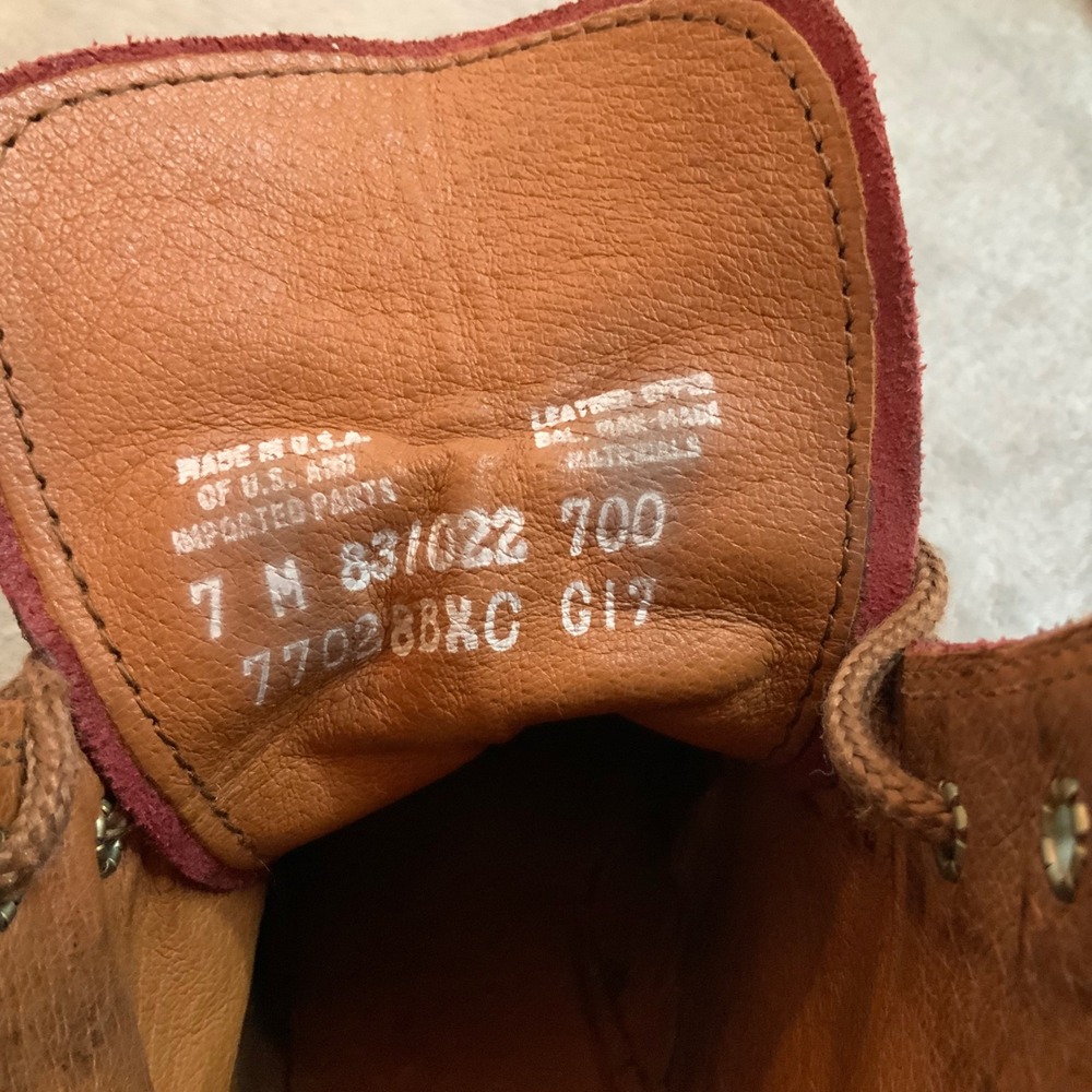 Vintage Frye Mahogany Leather Lace Up Combat Boots Vibram Sole Made in USA 7 M - Picture 8 of 8